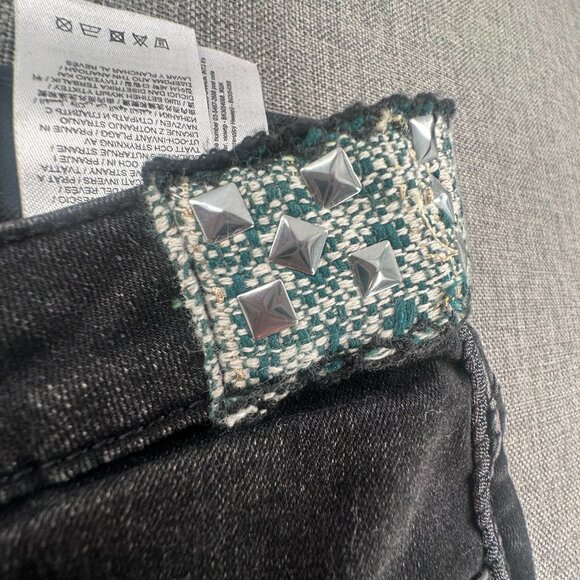 NEW! Desigual Exotic Skinny Jeans‎ 28 waist Black Embellished Cotton blend - Picture 7 of 16